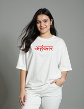 Ahankaar In Hindi Unisex Oversized T-Shirt