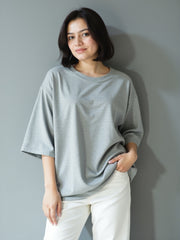 Grey Solid Oversized  T-Shirt